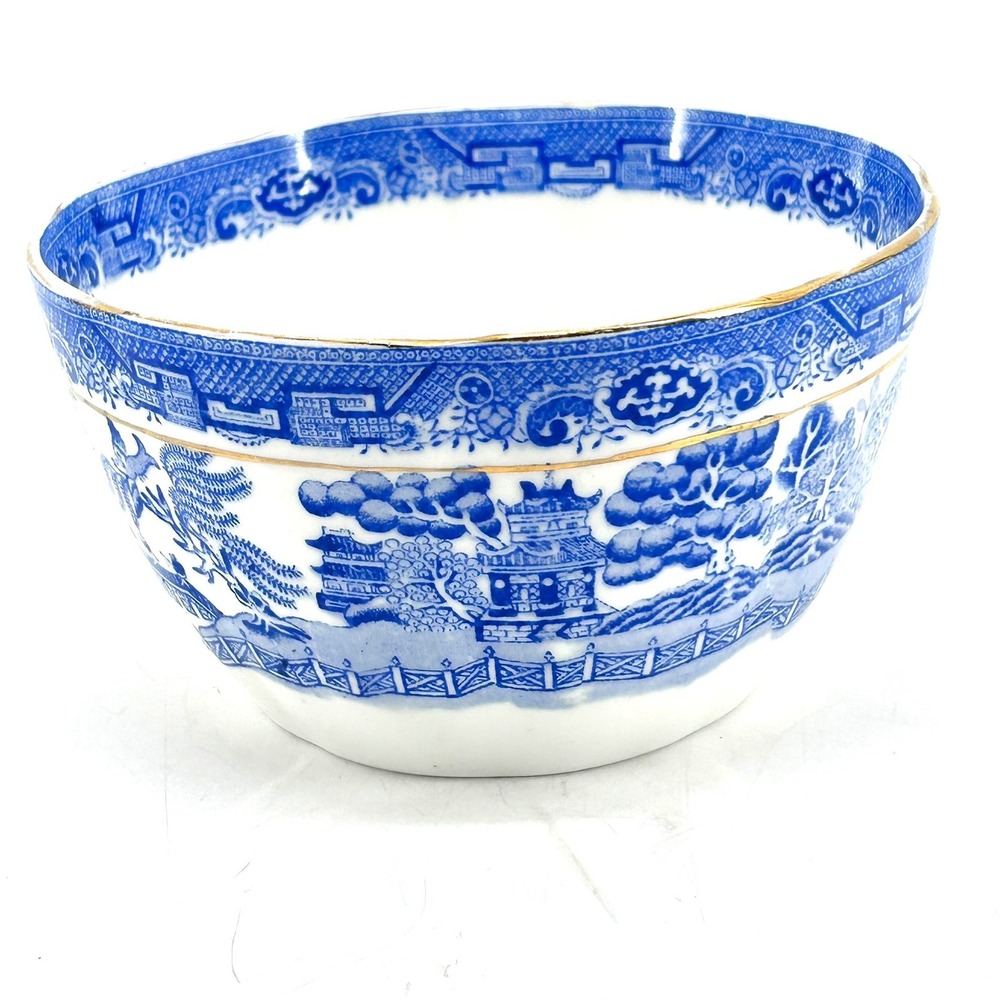 Antique Clifton China Blue Willow Waste Bowl Wildblood Heath & Sons England 1908 - Picture 5 of 11